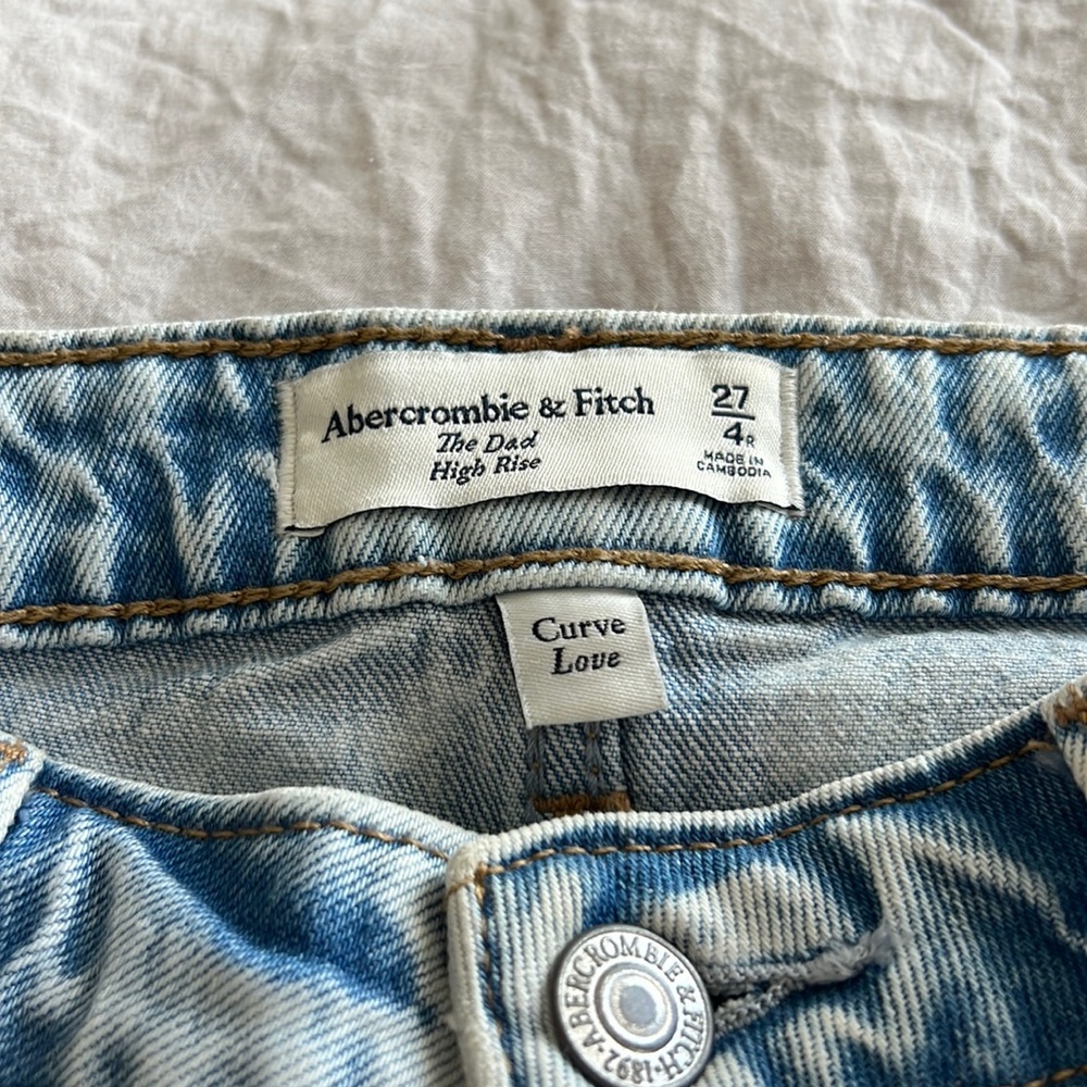 Abercrombie high rise dad jean